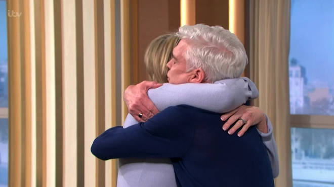 Ruth Langsford and Phillip Schofield hugged on This Morning