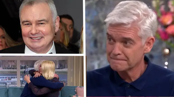 Phillip Schofield was comforted by Eamonn Holmes - before he made a cheeky joke