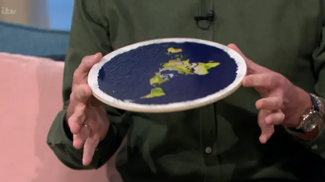 Mark told Holly and Phillip that the earth is surrounded by the Antarctic and the North Pole can be found in the centre