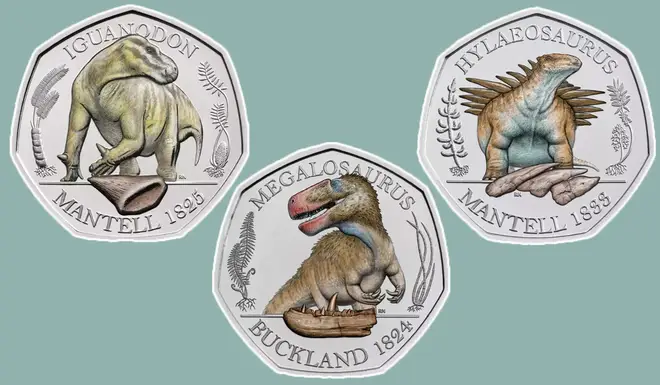 The Royal Mint has released three new dinosaur coins