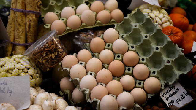 Organic eggs for sale at the market.
Nowy Klepasz is one of...
