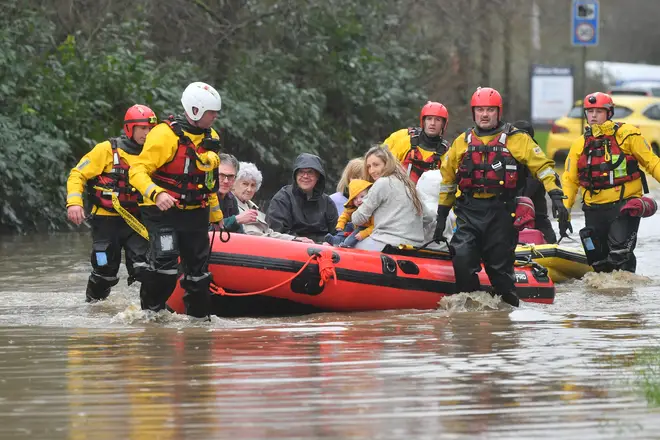 Members of the public were rescued after flooding in Nantgarw