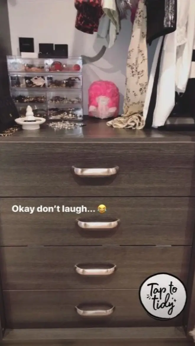 Stacey Solomon revealed the before picture of her drawers