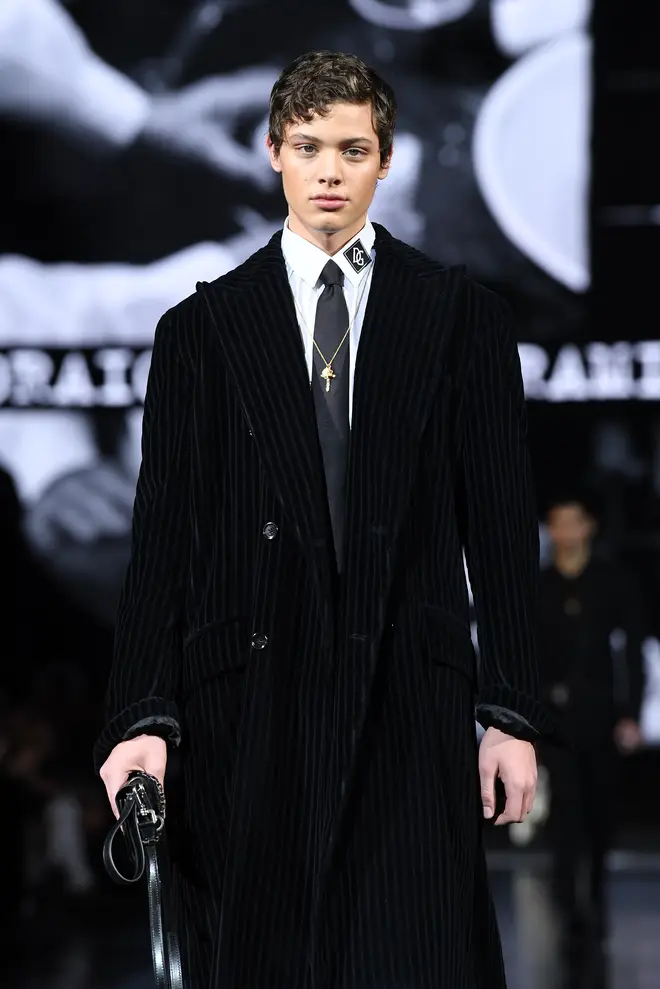 Bobby walking for Dolce and Gabbana earlier this year