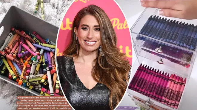 Super organised Stacey Solomon shares brilliant crayon hack that keeps  kids' craft - Heart