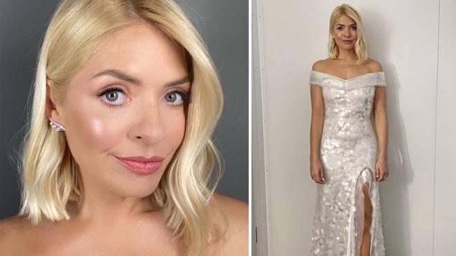 Holly Willoughby looked stunning in a Narces gown for Dancing On Ice