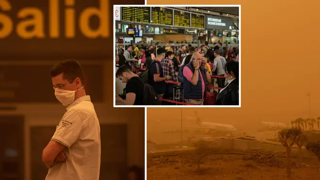 Holidaymakers were left stranded over the weekend due to the sandstorm