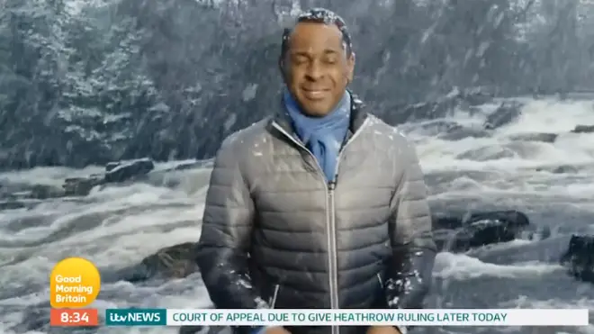 Andi Peters appeared via video link from Northern Ireland where the snow was very heavy
