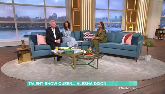 Alesha was chatting to Eamonn Homes and Rochelle Humes when the baby made herself known