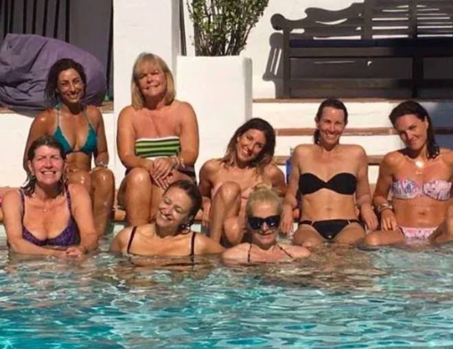 The girls trip in 2018 was in stark contrast to happy times in Ibiza in 2017