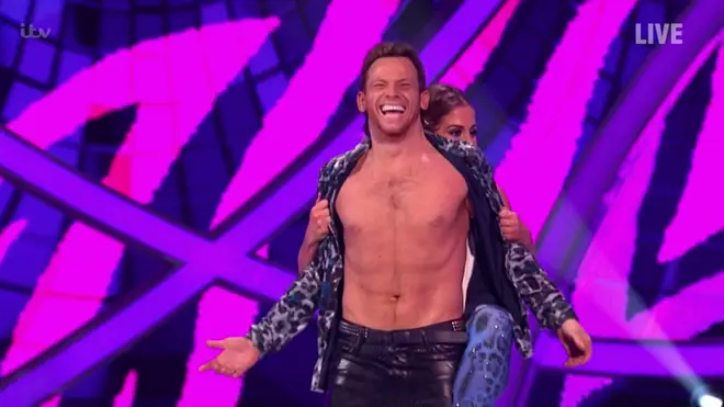 Joe Swash proudly showed off his toned figure on Dancing On Ice