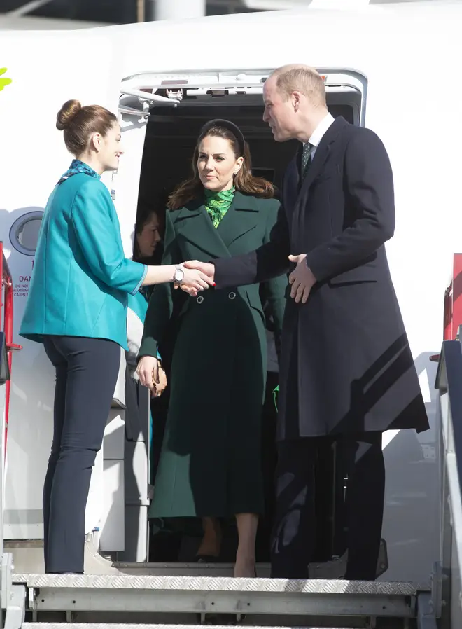The Duke and Duchess of Cambridge arrived at Dublin International Airport in the afternoon