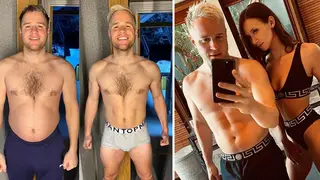 Olly Murs has showed off his weight loss on Instagram