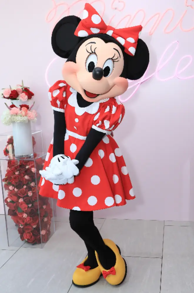 The pumps feature a picture of Minnie Mouse wearing her trademark bow.