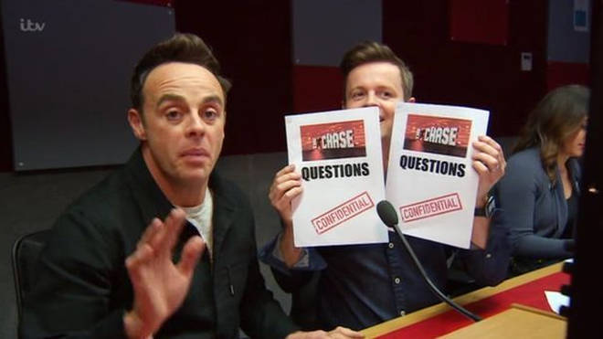 Ant and Dec got hold of The Chase answers