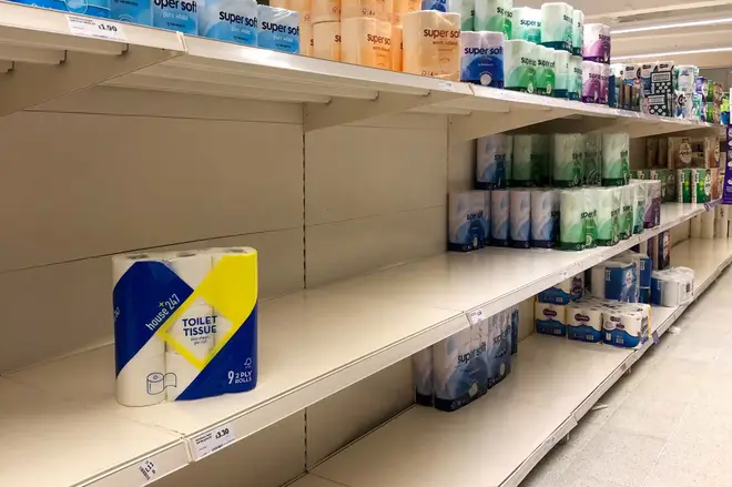 Toilet rolls are running low in stock across the country