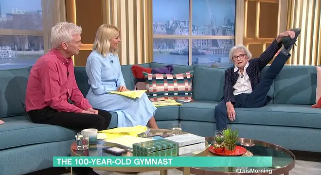 Marion Watson showed off her flexibility on This Morning