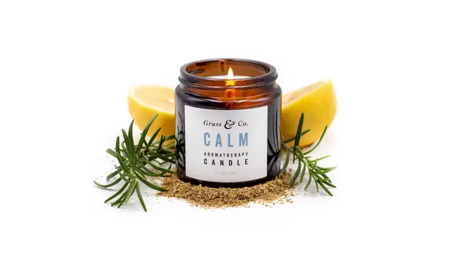 CALM blends lemon and rosemary for a soothing scent