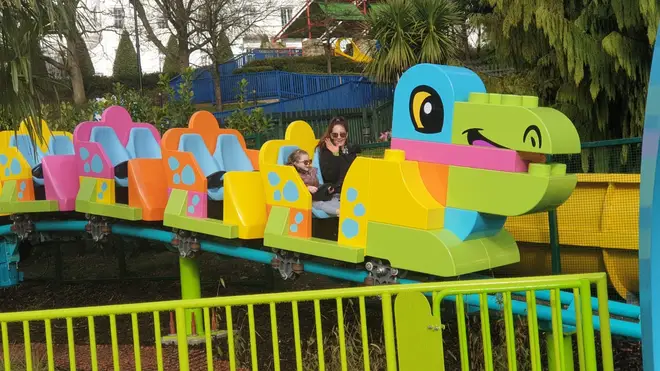 The brightly-coloured DUPLO rollercoaster was a hit