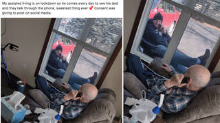 The heartwarming moment was shared online and has now gone viral