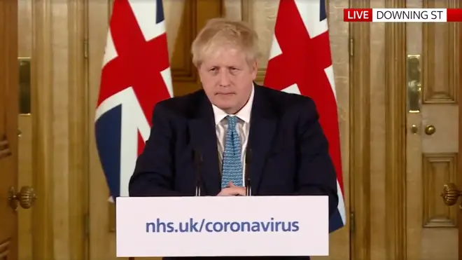 Boris Johnson spoke to the press