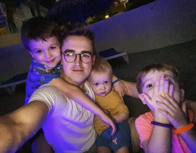 Tom and Giovanna are parents to Buzz, 6, Buddy, 4, and Max, 1