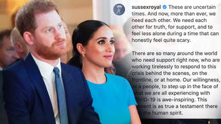 Meghan Markle and Prince Harry have spoken out about the coronavirus pandemic