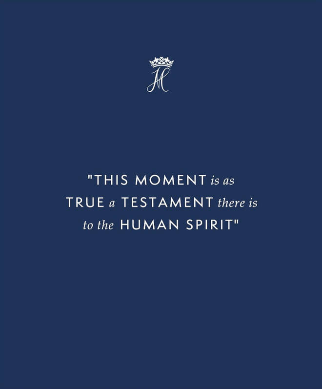 The Duke and Duchess of Sussex shared their message alongside a quote on their Instagram page