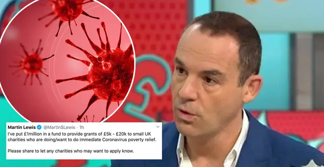 Martin Lewis has pledged £1million to coronavirus charities