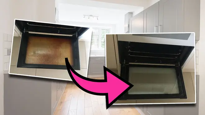 You really CAN clean a filthy oven door with just two products... and a lot of elbow grease