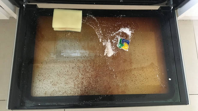 The dishwasher tablet and some hot water did start to shift the grime