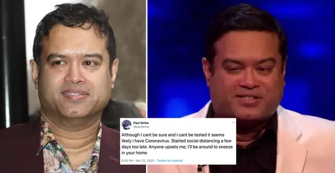 Paul Sinha has opened up about his coronavirus fears