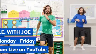 PE with Joe Wicks is on Monday - Friday at 9am