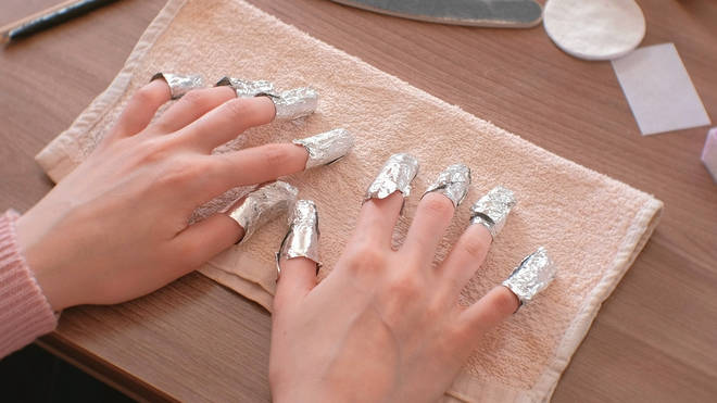 Removing gel and acrylic nails takes a similar process