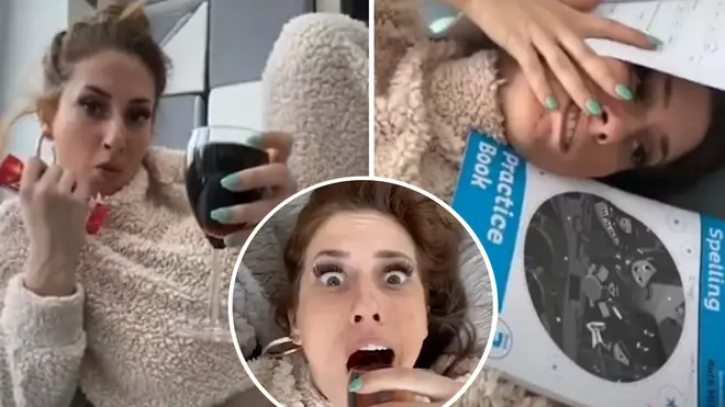 The mother-of-three posted the funny film on TikTok.