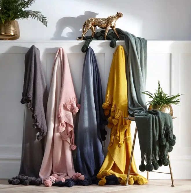 These stylish throws come in a variety of colours