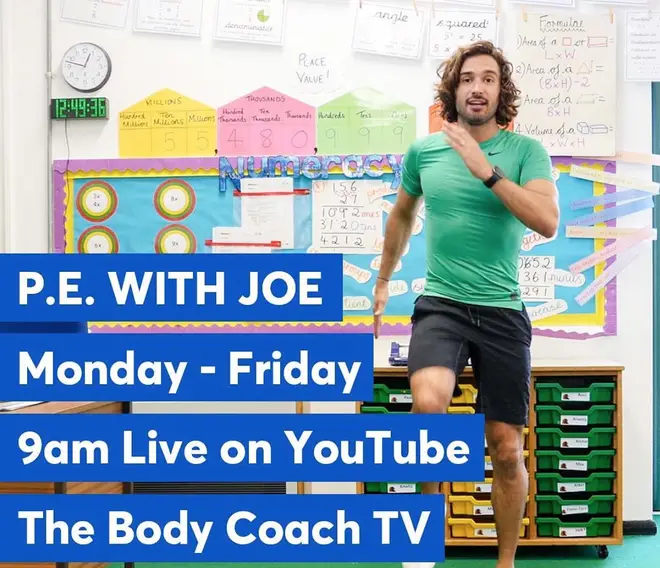 Joe Wicks hosts his live workouts every weekday morning at 9AM