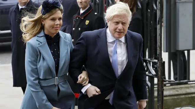 Boris Johnson and his fiancé Carrie Symonds