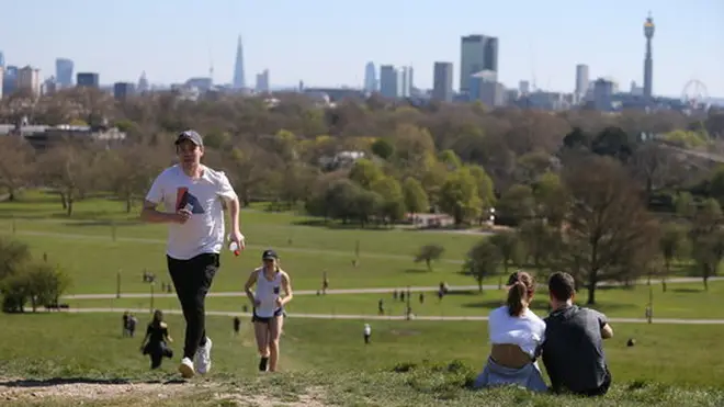 The UK public can exercise outdoors once a day