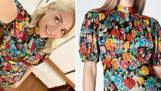 Get Holly Willoughby's printed midi dress