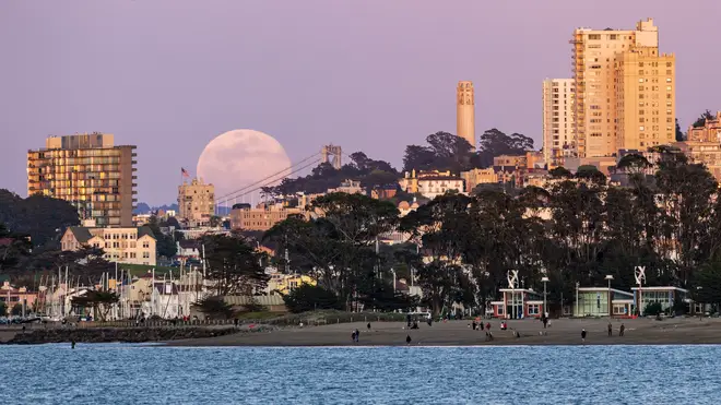 Beautiful images show the Super Moon across the world, including here, San Francisco