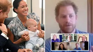 Prince Harry gives glimpse into his family are dealing with coronavirus pandemic as he video calls families from LA home