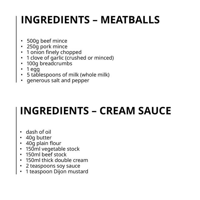 The ingredients are simple