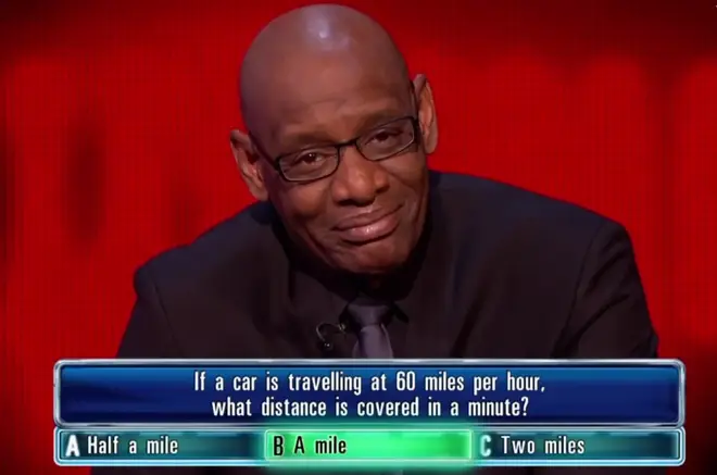 Shaun selected 'Two miles' instead of 'A mile'.