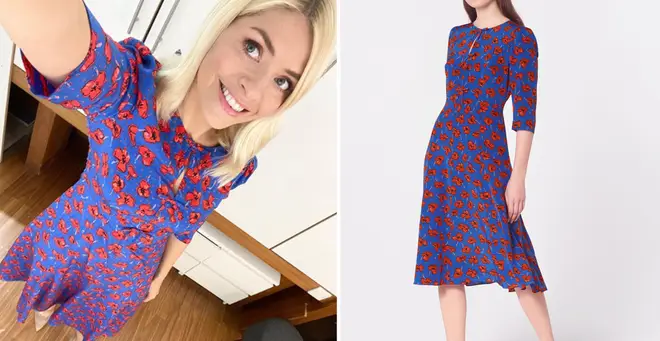 Holly Willoughby's poppy print dress is £295