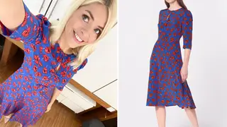 Holly Willoughby's poppy print dress is £295