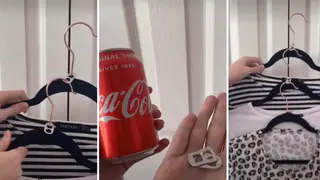 Woman shares 'genius' wardrobe space-saving hack using only can ring pulls