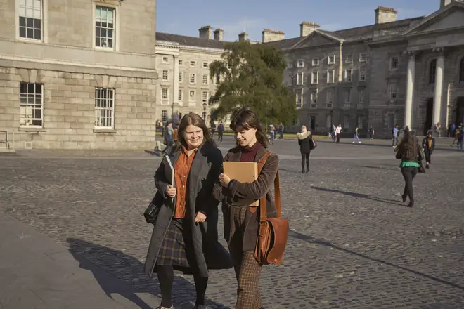 The university scenes were filmed at Trinity College in Dublin