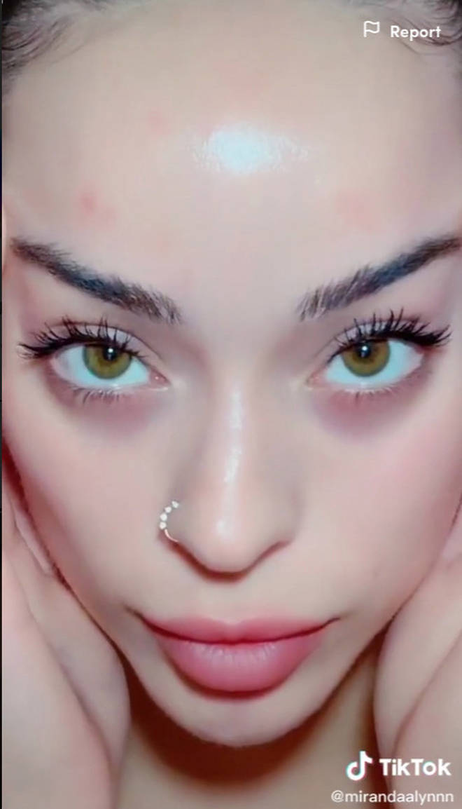 Miranda's lashes look incredible