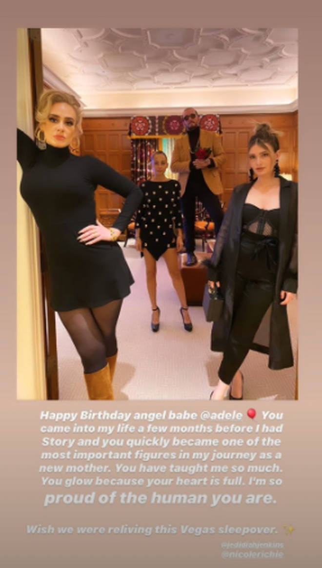 Adele's friend Lauren Paul shared a photo of her on Instagram
